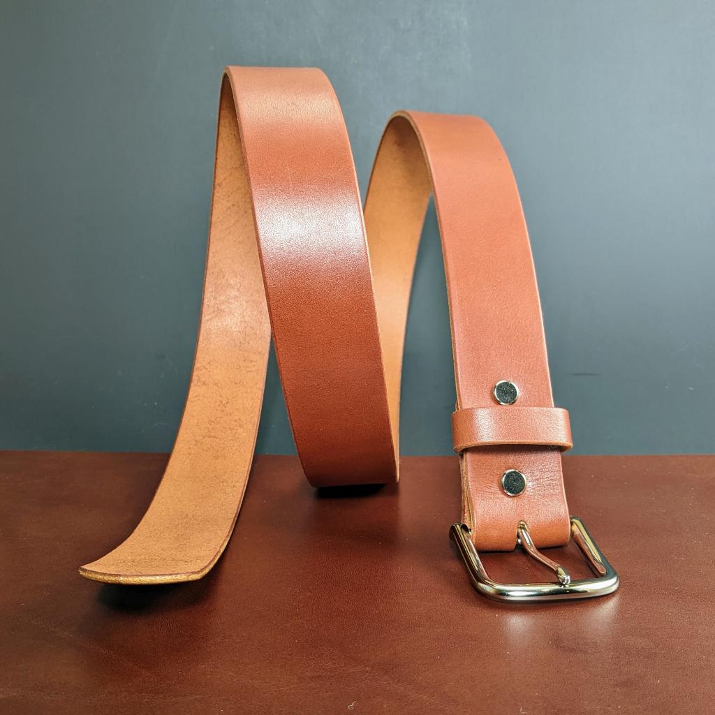 Chestnut Leather Belt by Noble Buffalo
