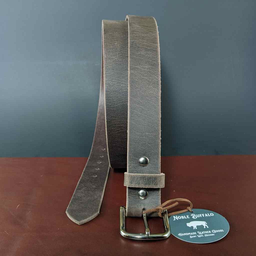 Crazy Horse Buffalo Leather Belt for Men