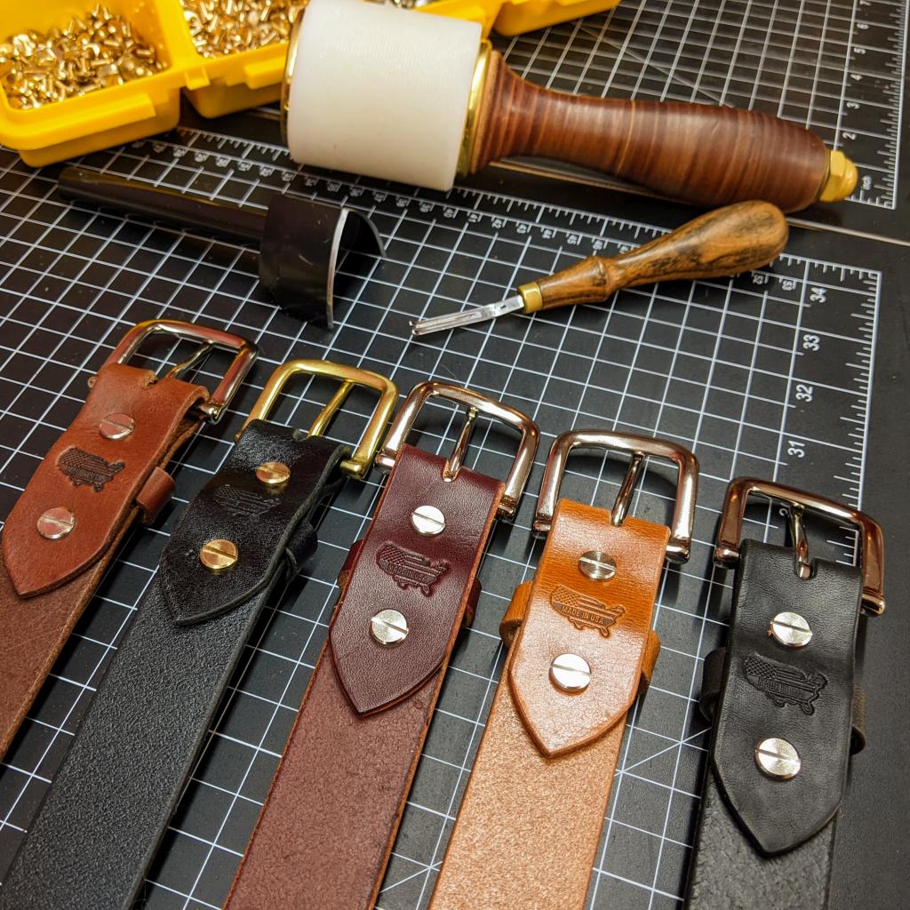 Handmade Made in USA Full Grain Leather Belts For Men. American Made Leather Belts by Noble Buffalo.