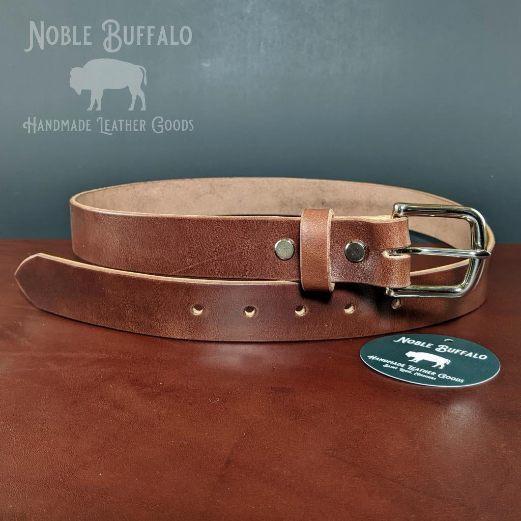 1.25" Slim Leather Belts - Full grain leather belts made in the USA. Women's Leather Belts - Leather Dress Belts