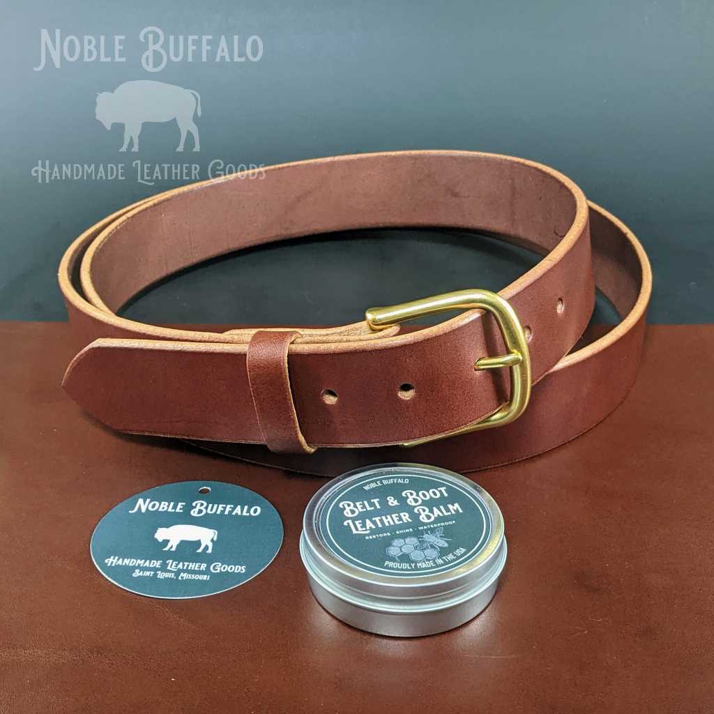 American made heritage leather belts - Full grain leather belts made in the USA - St. Louis, MO by Noble Buffalo