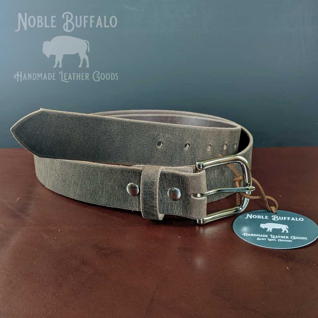 Crazy Horse Casual Men's  Leather Belt Made in the United States