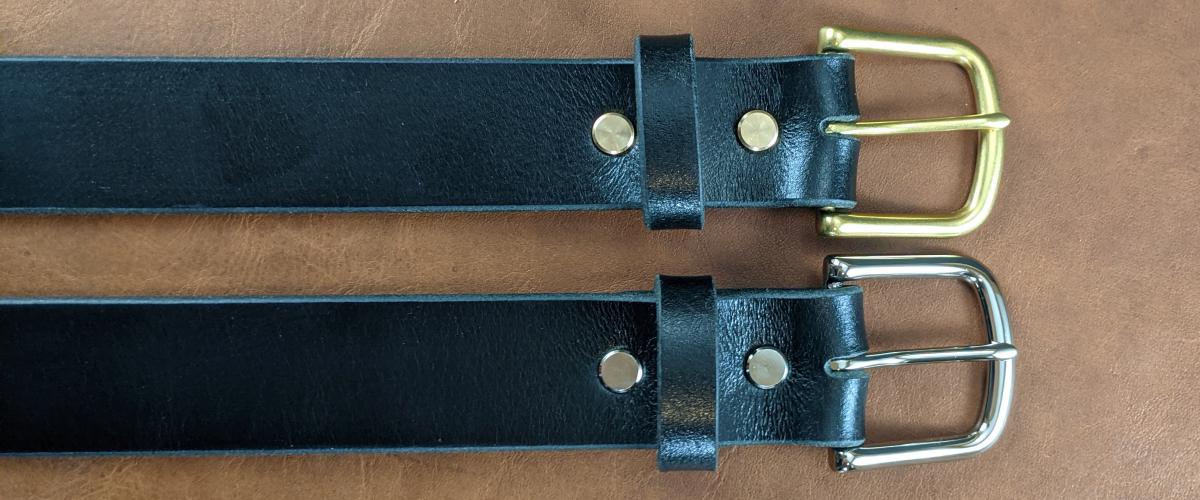 Belt Loop Leather & Brass Keychain - Ebony - Noble Buffalo