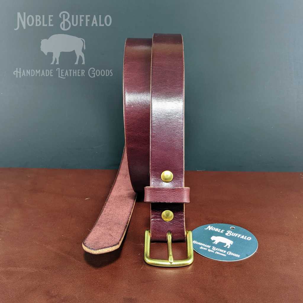 Brown Horween Chromexcel Soft Leather Belt - Noble Buffalo