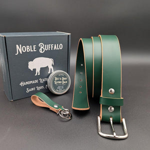 Emerald Green Leather Belt - Green costume belt, larp, renfaire, roleplay, halloween, seasonal, christmas, USA Handmade Leather Belt for Men or Women