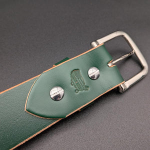 Emerald Green Leather Belt - Green costume belt, larp, renfaire, roleplay, halloween, seasonal, christmas, USA Handmade Leather Belt for Men or Women