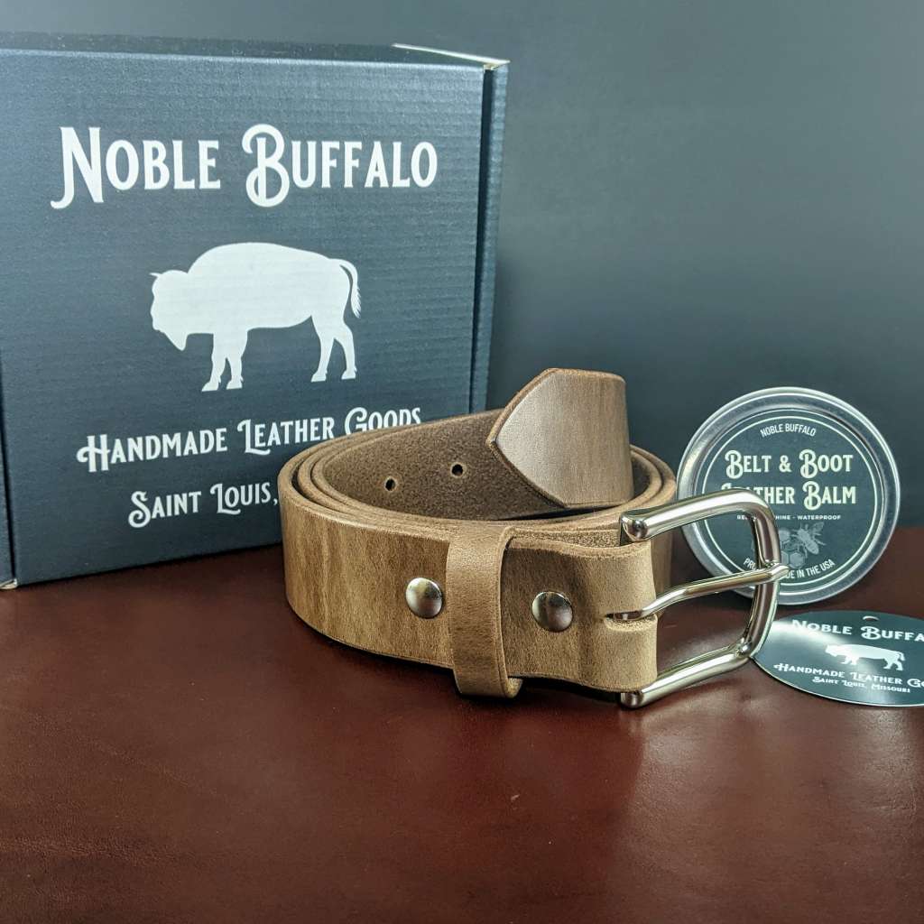Heritage American Made in the USA Leather Belts - Full Grain Men's Belts by Noble Buffalo