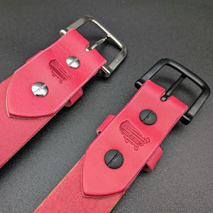 Pink Leather Belt - Cactus Flower pink handmade leather belt - Costume Belt, 80s belt, 1980s belt, stylish handmade pink belt for women or men