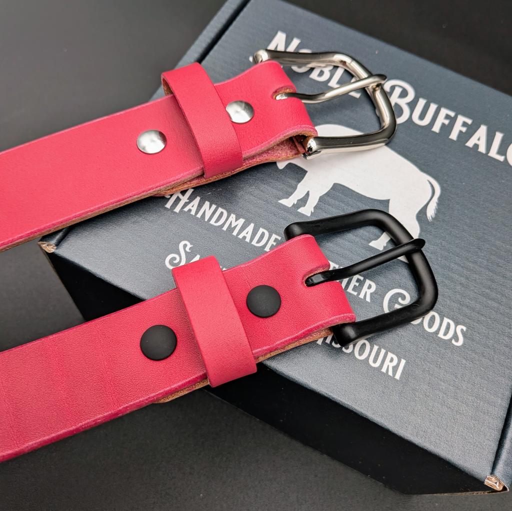 Pink Leather Belt - Cactus Flower pink handmade leather belt - Costume Belt, 80s belt, 1980s belt, stylish handmade pink belt for women or men