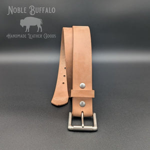 Horsehide Leather Belt - Russet Natural Horween Horse Leather Belt - USA Made by Noble Buffalo