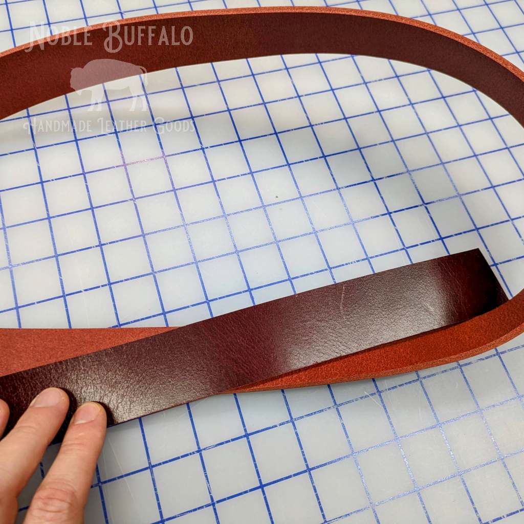 Velvet Red Soft Buffalo Leather Belt - Merlot Red Buffalo Leather Belt - Made in the USA