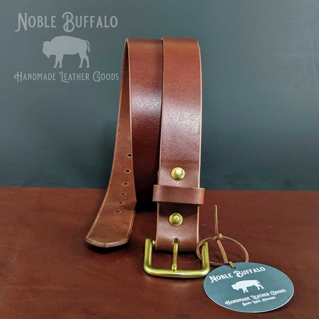 Natural Horween Chromexcel Soft Leather Belt - Noble Buffalo