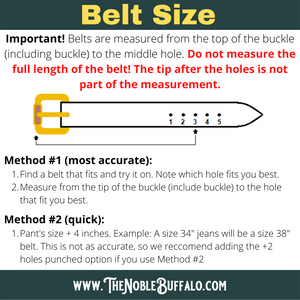 How to measure your leather belt - Noble Buffalo Handmade Belts