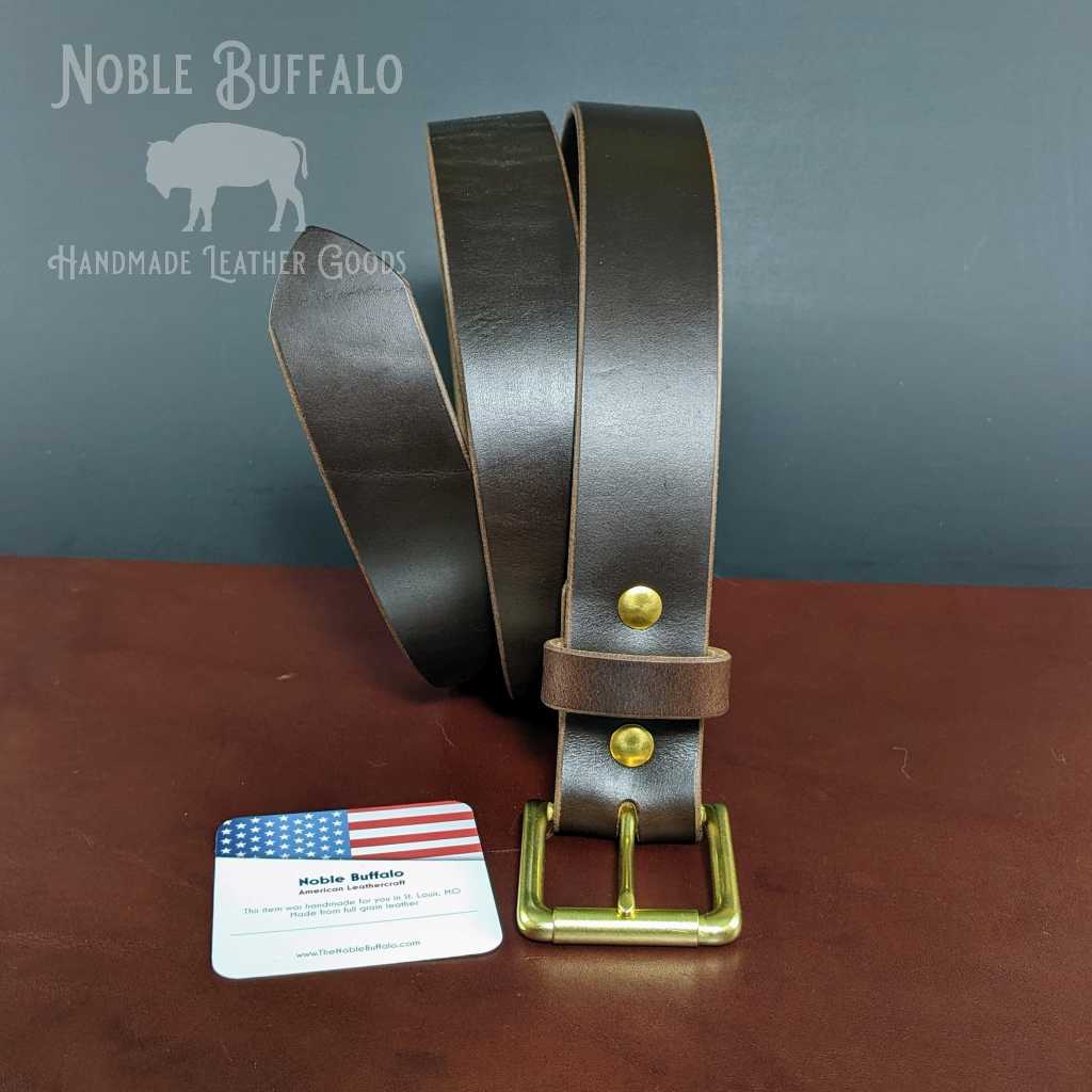 American Made Leather Belts by Noble Buffalo Tagged