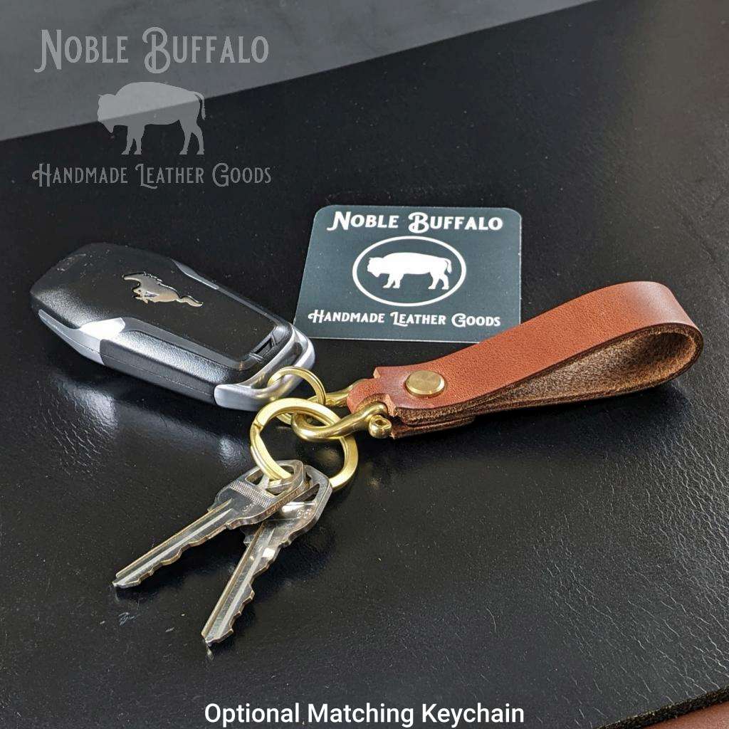 Cocobolo Brown Hefty Leather Keychain