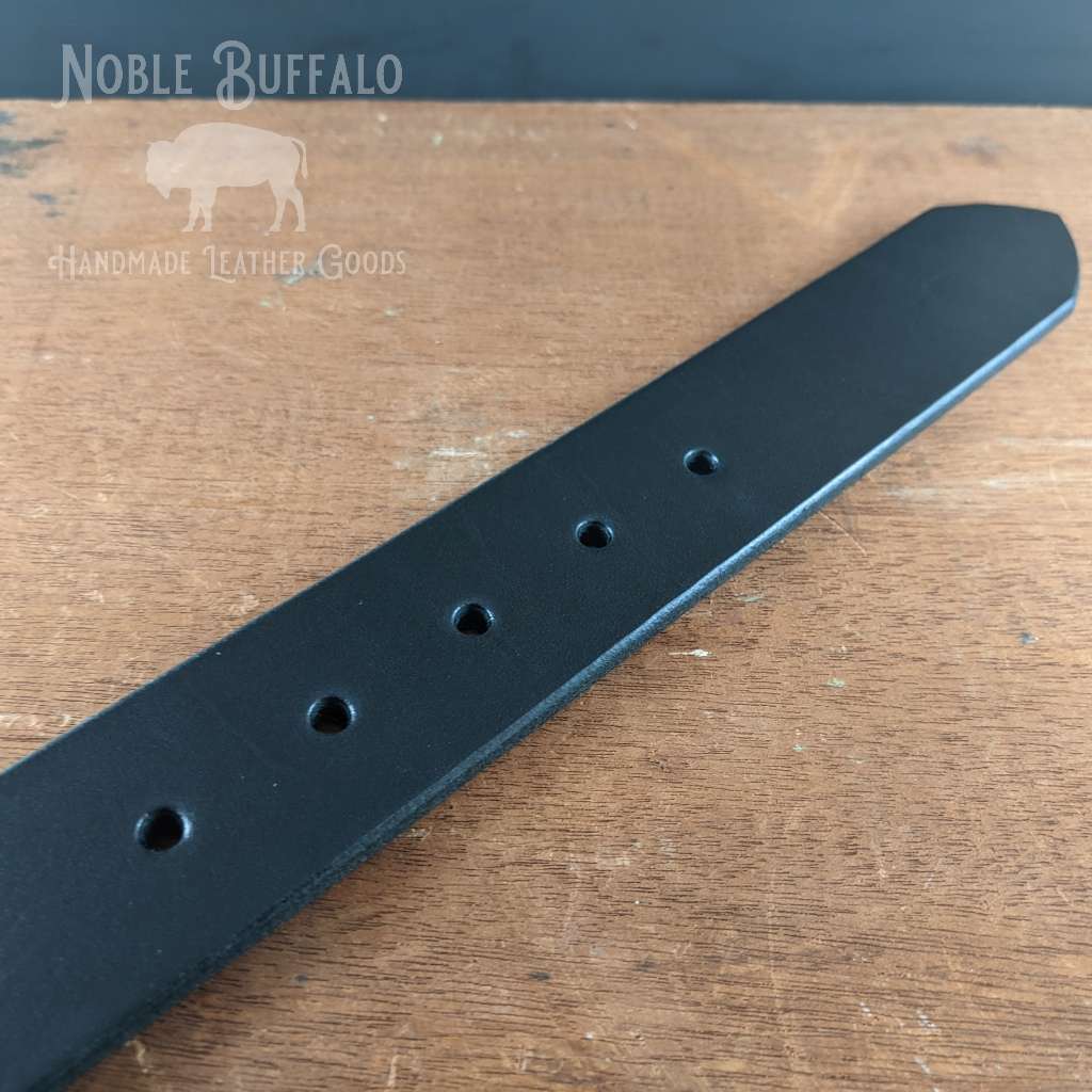Heavy Duty Thick Black Leather Belt - Made in the USA - Hermann Oak Solid Leather Belt