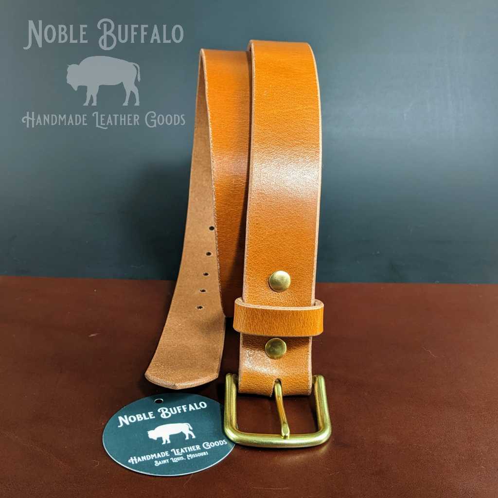 Glazed Tan - Casual Buffalo Leather Belt - Noble Buffalo