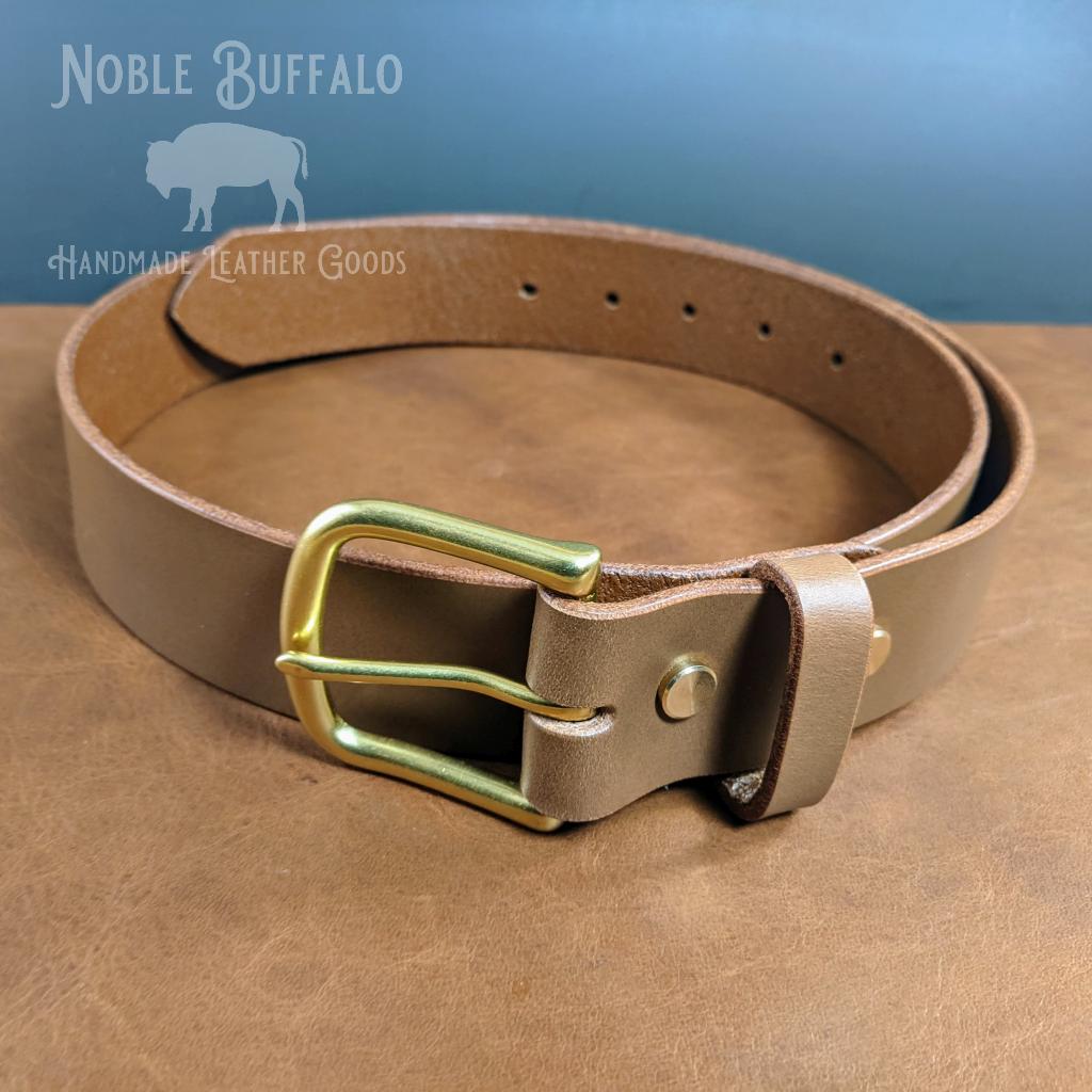 Noble Buffalo Men's Brown Leather Belt