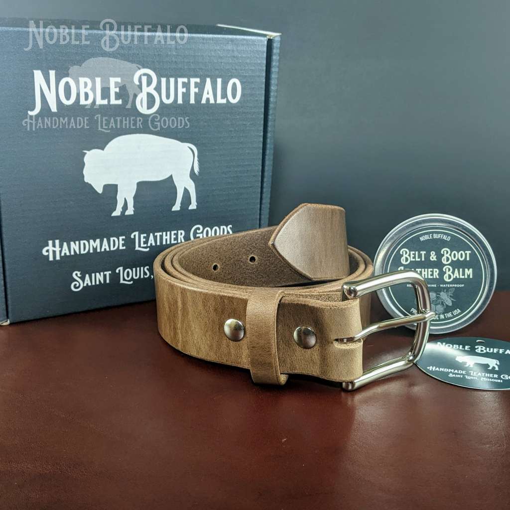 Full Grain Genuine Buffalo Leather Luxury Casual Belt