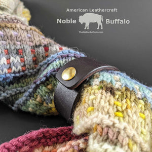 Noble Buffalo Leather Yarn Shawl Cuff