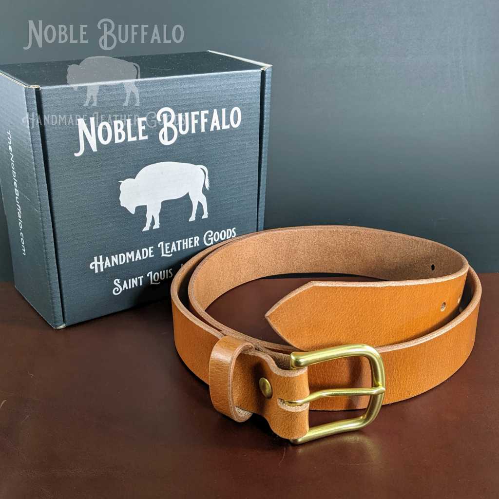 Brown Horween Chromexcel Soft Leather Belt - Noble Buffalo